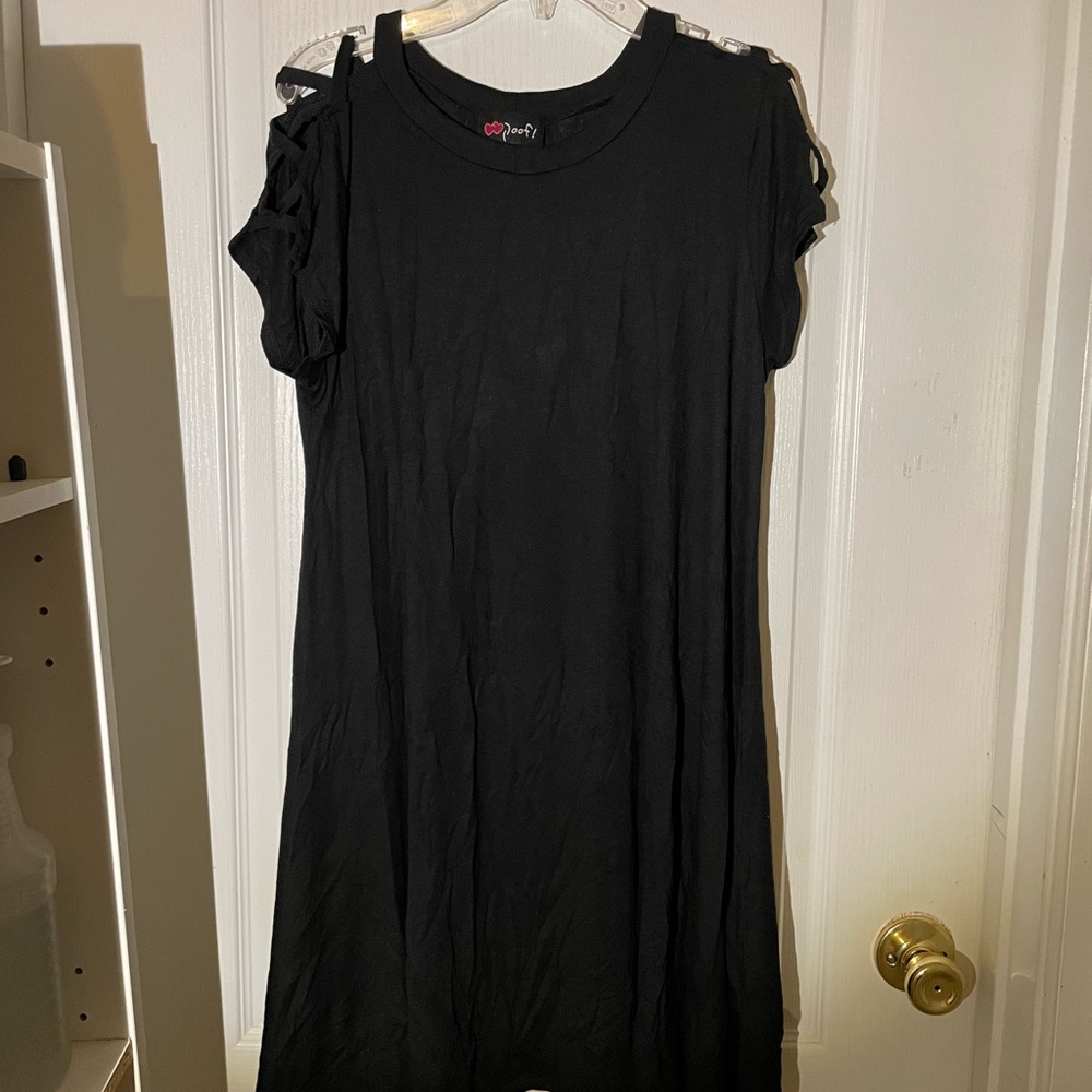 black mini dress